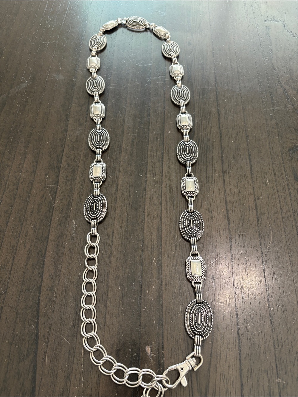 Women’s Silver-Tone Decorative Link Belt